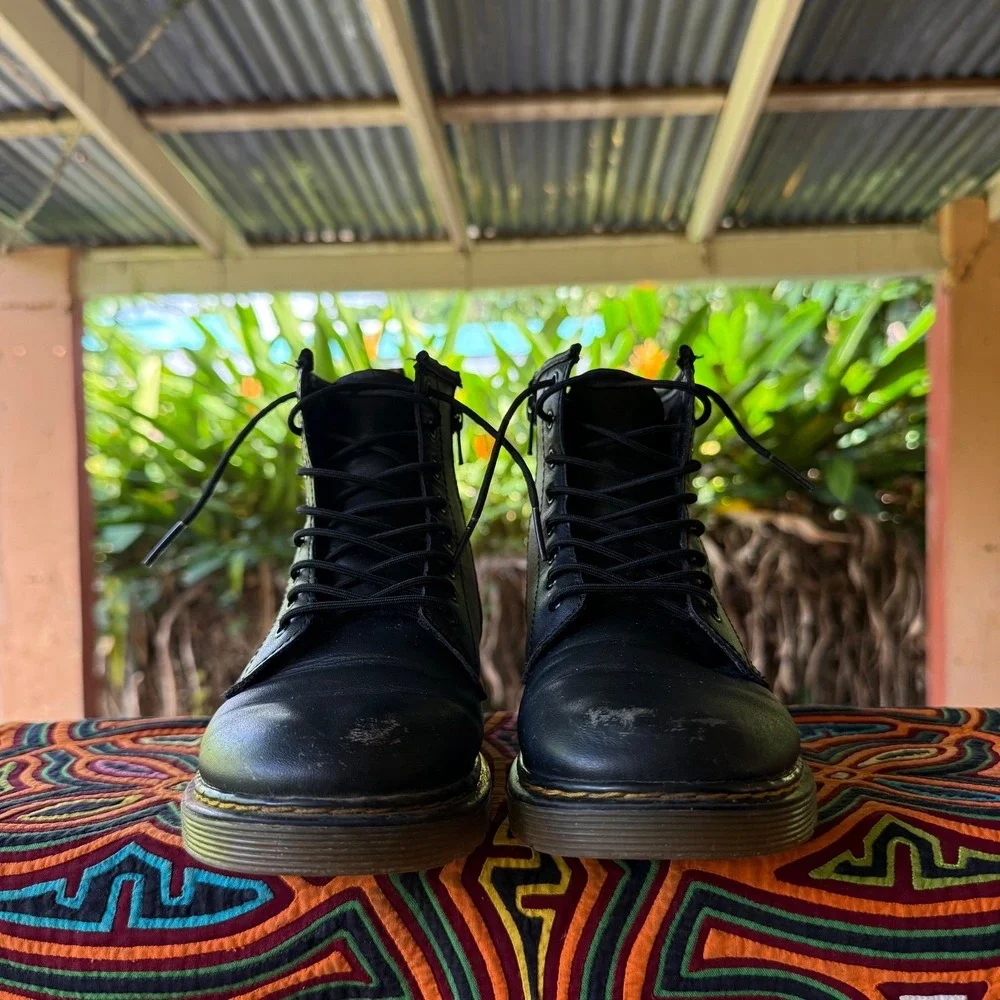 Dr. Martens 1460 J Youth Leather Boots‎ Black Size 5 US